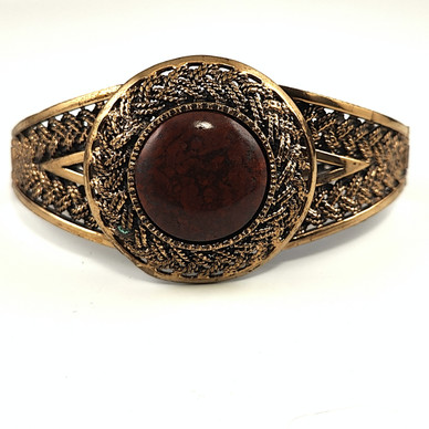 Turun Hopea oy | Pentti Sarpaneva | iso PUNOS rannekoru | JASPIS | Pronssia