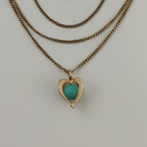 Kupittaan kulta oy | Elis Kauppi | pieni SYDÄN Riipus | Turkoosi-kivi | Kaulakoru 585 kultaa 
