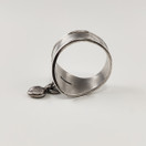 Kalevala koru |  Sydän -Sormus | heiluvalla sydämellä | 18mm | Hopeaa  