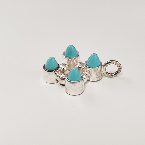 Kupittaan Kulta oy | Elis Kauppi | Turkoosi-kivet |  Riipus | Hopeaa