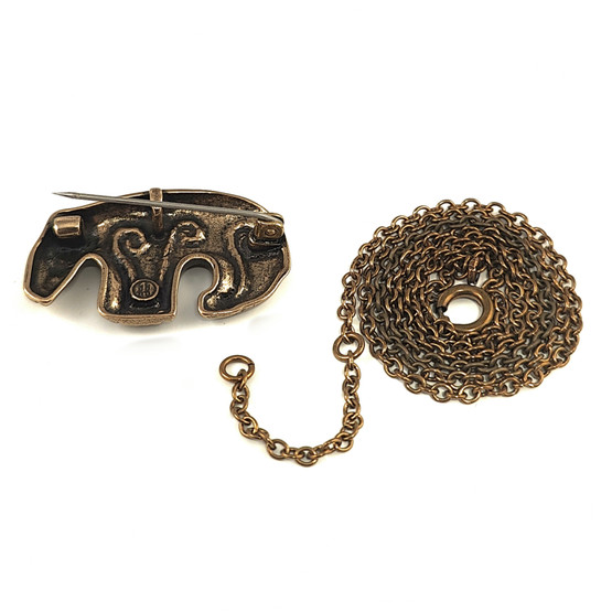 Kalevala Koru | KARHU -Solki / Riipus | kaulakoru |  Pronssia