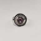 E.Granit & co.| Erik Granit |  vintage Sormus liilalla kivellä |  Hopeaa -67