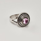 E.Granit & co.| Erik Granit |  vintage Sormus liilalla kivellä |  Hopeaa -67