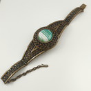 Turun Hopea oy | Pentti Sarpaneva | iso PUNOS rannekoru | Akaatti | Pronssia