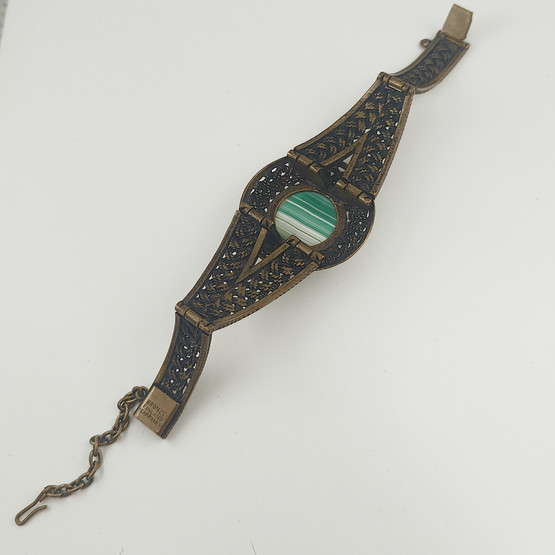 Turun Hopea oy | Pentti Sarpaneva | iso PUNOS rannekoru | Akaatti | Pronssia