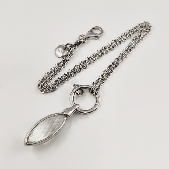 AAL | Rannekoru | ranneketju kirkkaalla kivellä | 925 Hopeaa 