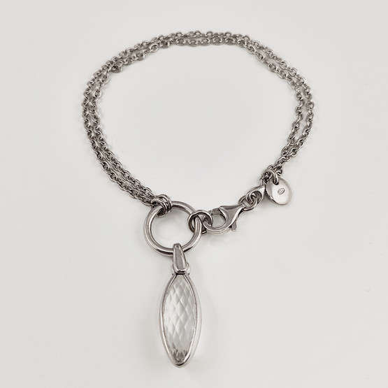 AAL | Rannekoru | ranneketju kirkkaalla kivellä | 925 Hopeaa 