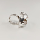 Kupittaan Kulta oy |  Elis Kauppi | kookas Vintage Sormus | Ruusukvartsi | Hopeaa -70