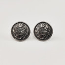 Kalevala Koru | Aurinkoleijona -Korvakorut | tappikorvikset | Hopeaa -99