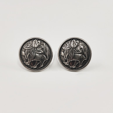 Kalevala Koru | Aurinkoleijona -Korvakorut | tappikorvikset | Hopeaa -99