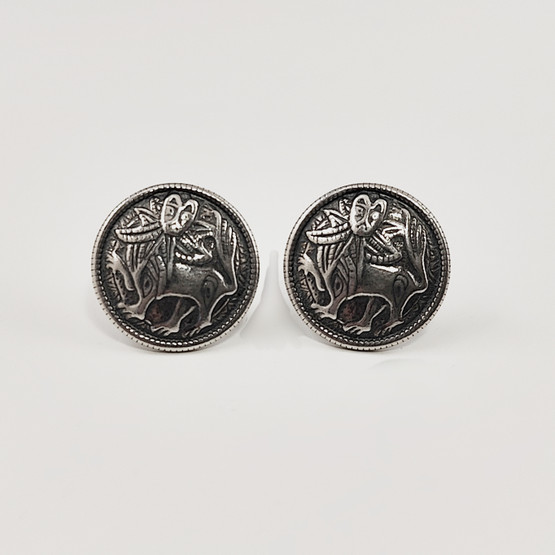 Kalevala Koru | Aurinkoleijona -Korvakorut | tappikorvikset | Hopeaa -99