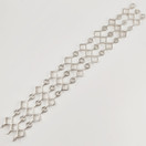 Kultateollisuus oy | Jorma Laine | 3-rivinen RUUTU rannekoru | Hopeaa -65