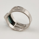 E.Granit & co.| Erik Granit |  vintage Sormus vihreällä kivellä | 813 Hopeaa -66