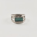 E.Granit & co.| Erik Granit |  vintage Sormus vihreällä kivellä | 813 Hopeaa -66