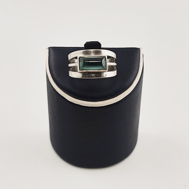 E.Granit & co. | Erik Granit | Finnish vintage Ring with green stone | 813 Silver -66