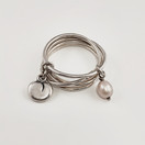 Kalevala Koru | Vanamo Sormus | Roosa helmi | 19mm | Hopeaa