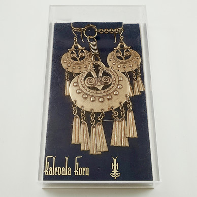 Kalevala Jewelry | KUUTAR -jewelry SET | Necklace & Earrings | Bronze