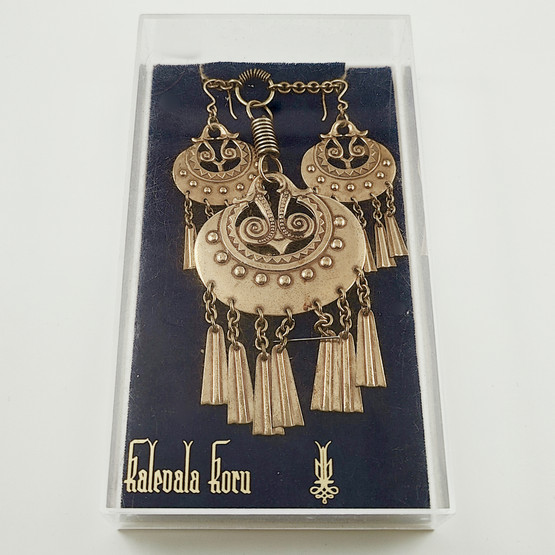 Kalevala Jewelry | KUUTAR -jewelry SET | Necklace & Earrings | Bronze
