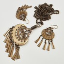 Kalevala Jewelry | KUUTAR -jewelry SET | Necklace & Earrings | Bronze