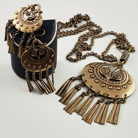 Kalevala Jewelry | KUUTAR -jewelry SET | Necklace & Earrings | Bronze