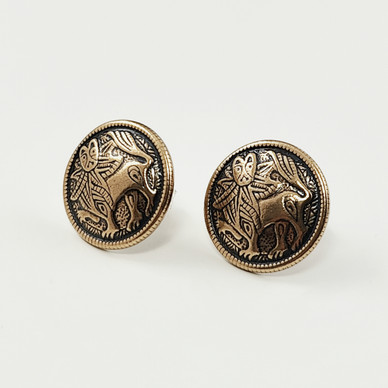 Kalevala Jewelry |  ' Sun Leo ' earrings | Bronze