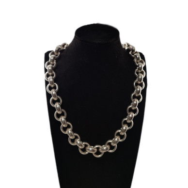 Todella näyttävä Papuketju | 15/500mm | 118g Kaulakoru |  925 Hopeaa