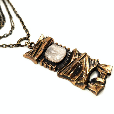 Turun Hopea oy | Pentti Sarpaneva | ´Kelo´ -Pendant | Necklace |  Bronze