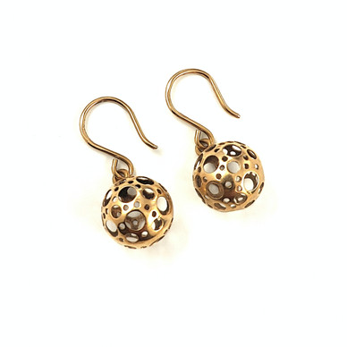 N.Westerback | Liisa Vitali | LEPPÄKERTTU Korvakorut | 585 KULTAA -77