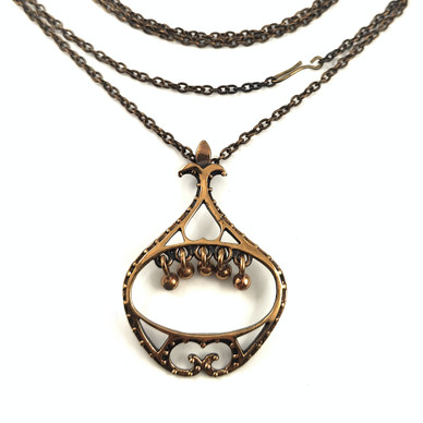 Valo-koru | Jorma Valo | Finnish vintage jewelry | Necklace | Bronze