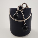 Kalevala jewelry | Desing by Mari Saari |' bubble' Earrings | onyx | Sterling