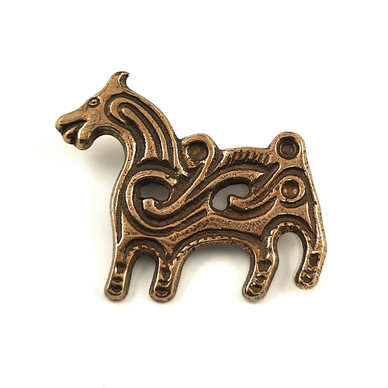 Kalevala jewelry | Ikaalinen horse buckle | brooch-192 | Bronze