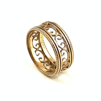 Kalevala Jewelry | 16.5mm | Filigree RING | 750 gold 