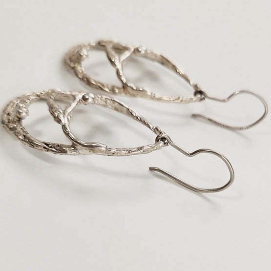 Goldsmiths Sten & Laine | Karl Laine |  Earrings | Finnish vintage jewelry | 830 SILVER -70