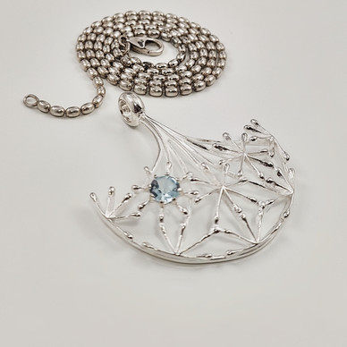 Kalevala Jewelry | ´a woman's voice´-Pendant | Light Blue Topaz | Necklace | Sterling