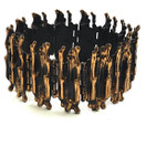 Turun Hopea oy | Pentti Sarpaneva | width 3.7cm | ' Kaarna ' bracelet | Bronze