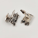 Turun hopea oy | Pentti Sarpaneva | Vintage  ´Bark / Kaarna´ Cufflinks |  Silver -75