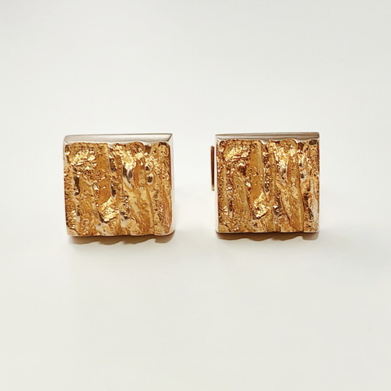 Lapponia Jewelry | Björn Weckström ,|'Ounas / Mountains' cufflinks | 585 gold -67