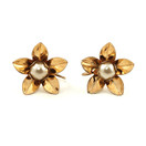 Kupittaan Kulta |  Elis Kauppi |  FLOWER Earrings | Screw locks | Gold-plated Sterling