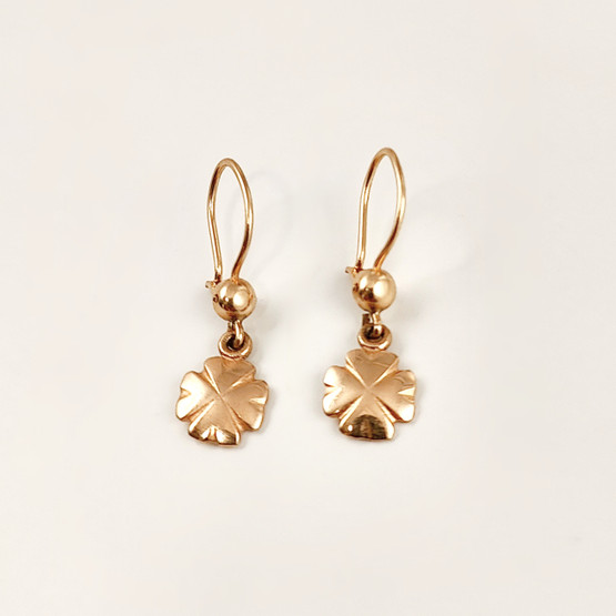 Kalevala Jewerly |  'Lucky clover'  -earrings | 585 Gold 