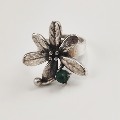 Turn Hopea oy | Jorma Laine | FLOWER Ring | Silver -76
