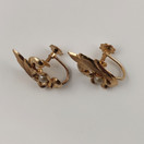Finnish vintage FLOWER Earrings | Screw locks | Gold-plated Sterling
