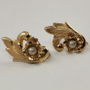 Finnish vintage FLOWER Earrings | Screw locks | Gold-plated Sterling