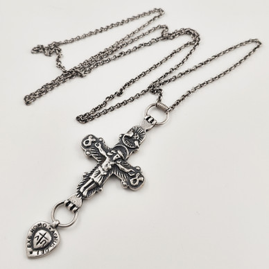 Kalevala Jewelry | (iso) Räisälän Krusifiksi -kaulakoru | Hopeaa  -91