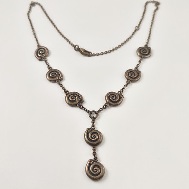 Kalevala Jewelry | ' brass snake ' NECKLACE | Bronze