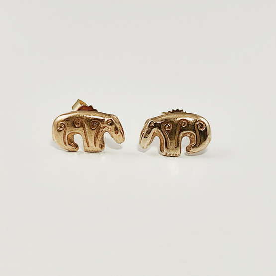 Kalevala Jewelry |'Bear' -earrings | 585 Gold