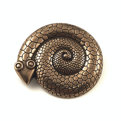 Kalevala Jewelry | ' brass snake ' Brooch | Bronze