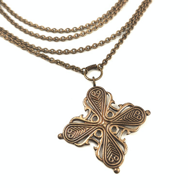 Kalevala Jewelry | RÄISÄLÄ´s Cross Pendant | necklace | Bronze
