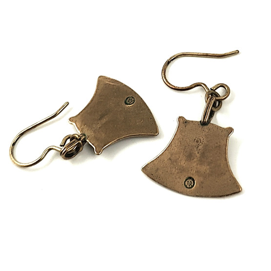 Kalevala Jewelry | (small) ´Ax of Kuusamo´ Earrings | Bronze
