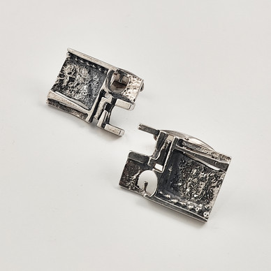 Turun hopea oy | JORMA LAINE | Finnish vintage jewelry | Cufflinks | 830 Silver -73