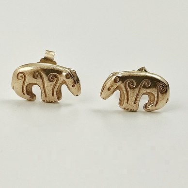 Kalevala Jewelry |'Bear' -earrings | 585 Gold -99